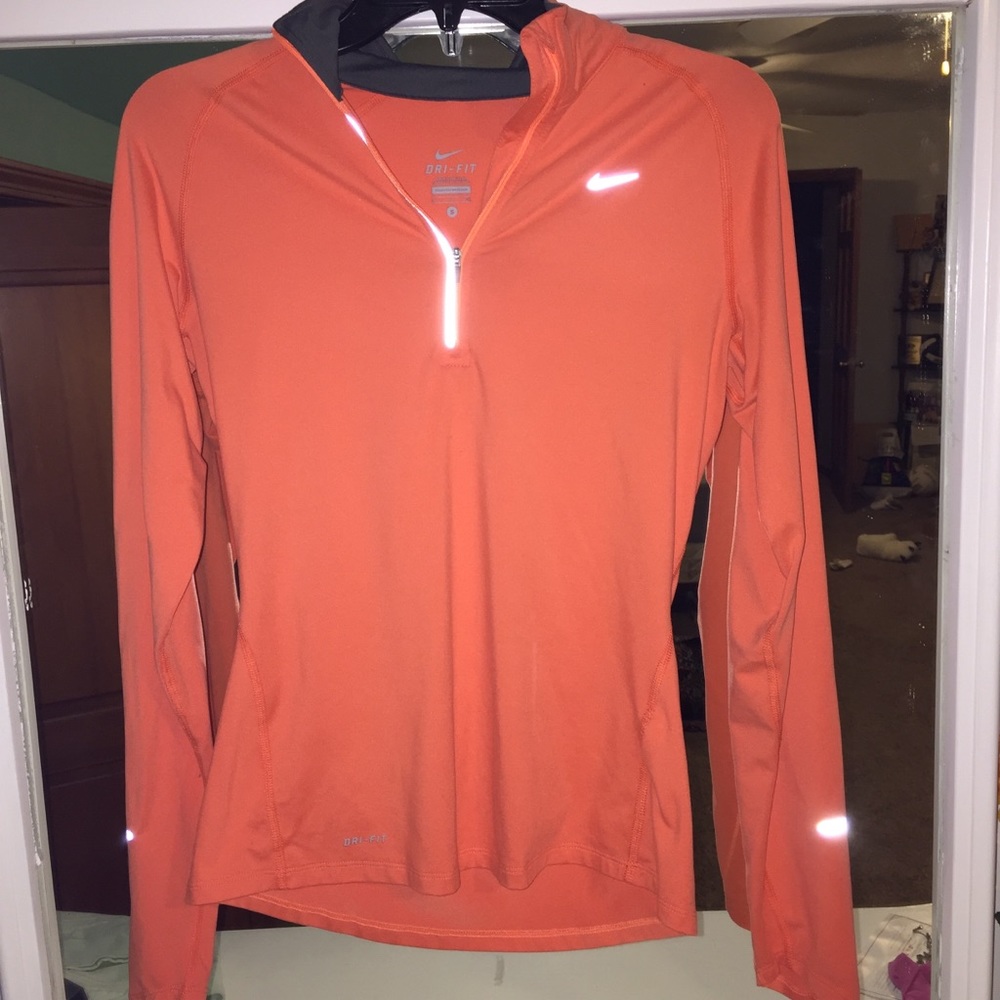 Orange Nike Quarter Zip Pullover
